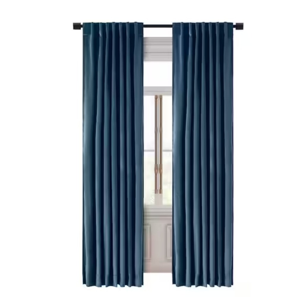 Velvet Curtain Panel 50x84 Blue Room Darkening